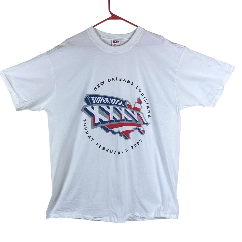 Vintage Superbowl 2002 New Orleans Louisiana Men’s tee shirt white color size XL